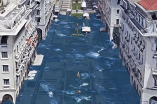 Climate Central: Με βάρκες στην πλατεία Αριστοτέλους & στον Άγιο Νικόλαο στον Πειραιά αν ο πλανήτης θερμανθεί κατά 3 βαθμούς κελσίου - Κυρίως Φωτογραφία - Gallery - Video