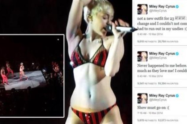 Στη σκηνή με τα εσώρουχα η Miley Curys επειδή... δεν πρόλαβε να αλλάξει κοστούμι! (φωτό) - Κυρίως Φωτογραφία - Gallery - Video