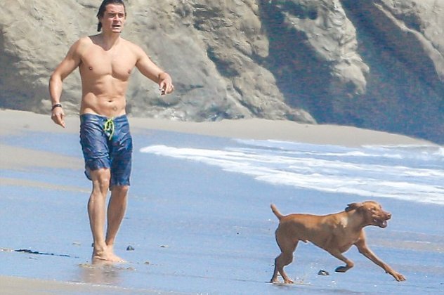 Oh my God ! Ο Ορλάντο Μπλουμ είναι τόσο ωραίος, «κόβει την ανάσα» καθώς τρέχει στην παραλία με τον σκύλο του και παίζει  (φωτο) - Κυρίως Φωτογραφία - Gallery - Video