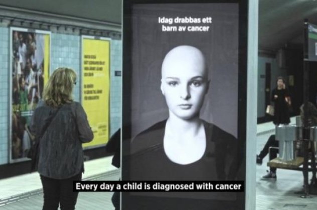 Σοκαριστική διαφήμιση για τον παιδικό καρκίνο στο μετρό της Σουηδίας - Δείτε το συγκλονιστικό video! - Κυρίως Φωτογραφία - Gallery - Video