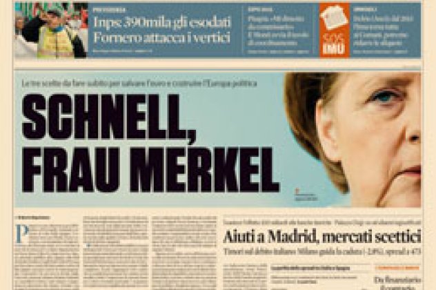 Il Sole 24 Ore: ''Κάντε γρήγορα κυρία Μέρκελ''!! - Κυρίως Φωτογραφία - Gallery - Video