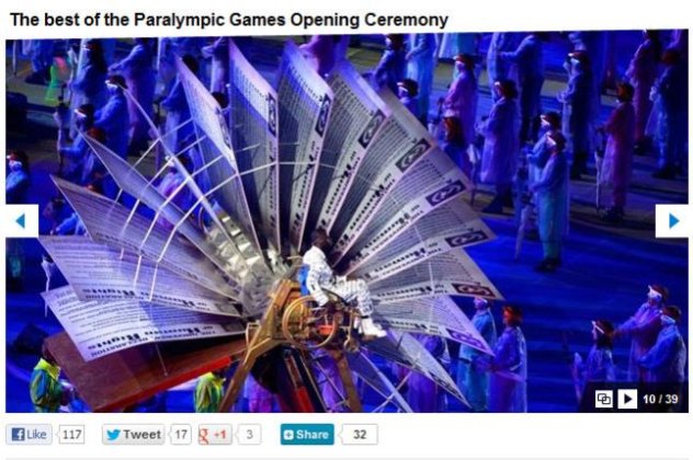 Οι καλύτερες στιγμές της τελετής έναρξης των Παραολυμπιακών! Υπέροχο slideshow! - Κυρίως Φωτογραφία - Gallery - Video