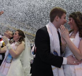 3.800 ζευγάρια ενώθηκαν με τα «ιερά δεσμά» του γάμου ταυτόχρονα στη Ν. Κορέα! Δείτε τις φωτό από το... υπερ-μυστήριο! (slideshow)