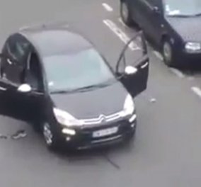 Βίντεο ντοκουμέντο: Πώς διέφυγαν πυροβολώντας με καλάσνικοφ οι Κουασί μετά το μακελειό στο Charlie Hebdo - Κυκλοφόρησε το νέο τεύχος με τον Μωάμεθ δακρυσμένο! (φωτό)