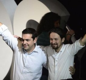 Ραχόι εσείς, Πάμπλο Ιγκλέσιας εμείς - Ο ηγέτης των Podemos στην Αθήνα για την στήριξη του Α. Τσίπρα!