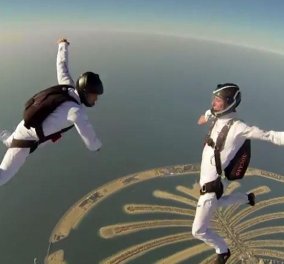 Εντυπωσιακό βίντεο - Ελεύθερη πτώση στο Ντουμπάι με χορευτικές κινήσεις από τους αλεξιπτωτιστές! 