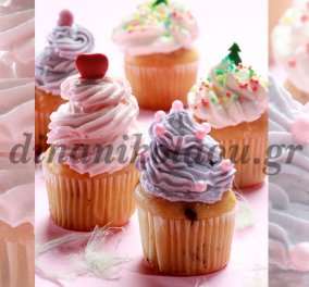 Cupcakes βανίλιας με ροζ και μοβ γλασάρισμα - Το τέλειο γλυκό για την ημέρα του Αγίου Βαλεντίνου από την Ντίνα Νικολάου!