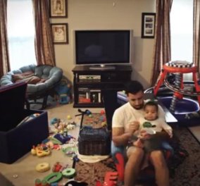 «Στο σπίτι με τον μπαμπά»: To τρυφερό βίντεο που κάνει τον γύρο του διαδικτύου & έγινε viral