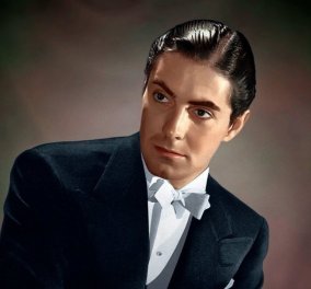 Vintage Beauty Pics: Ταϊρον Πάουερ ο ωραίος άντρας με την μπριγιαντίνη στο μαύρο μαλλί & το λάγνο βλέμμα