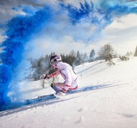 Το βίντεο της ημέρας: Ο Marcel Hirscher κάνει σκι στο χιόνι με… χρώμα πανηγυρίζοντας την νίκη του στο Παγκόσμιο κύπελλο!