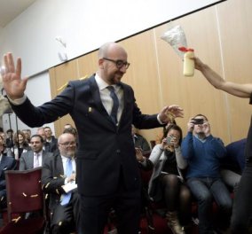 «Έλουσαν» το νεαρό πρωθυπουργό του Βελγίου με τηγανητές πατάτες και μαγιονέζα: Δείτε το βίντεο!