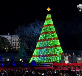 Άναψαν το χριστουγεννιάτικο δέντρο στον Λευκό Οίκο - Την αντίστροφη μέτρηση ο Μπάρακ, τα παραμύθια στα παιδιά η Μισέλ! (φωτό & βίντεο)