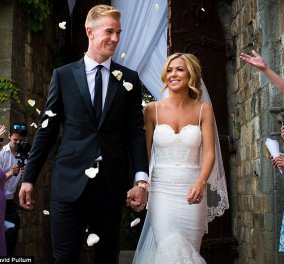 Ο 28χρονoς διάσημος ποδοσφαιριστής παντρεύτηκε την 32xρoνη αισθητικό σε ρομαντική ατμόσφαιρα  