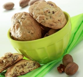 Cookies με σοκολάτα και φιστίκια πεκάν από τον Γιάννη Λουκάκο 