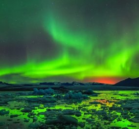 Αποθέωσις- Χρωμάτων & φύσης: Ονειρική η στιγμή της έκρηξης στην Ισλανδία -Βίντεο 