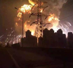Νέο βίντεο από τις μεγάλες εκρήξεις στην Κίνα στην περιοχή της Τιανζτίν 