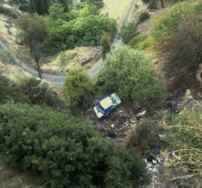 Αυτοκίνητο έπεσε σε γκρεμό 50 μέτρων μετά από τρελή πορεία στο Μπαλί της Κρήτης‏
