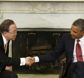 Συνάντηση Ομπάμα & Μπαν Γκι Μουν - Για νέο σχέδιο αντιμετώπισης της κλιματικής αλλαγής 