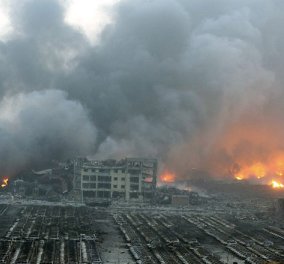 Εικόνες βιβλικής καταστροφής στην Κίνα: 44 νεκροί & 520 τραυματίες από πυρκαγιά σε αποθήκη