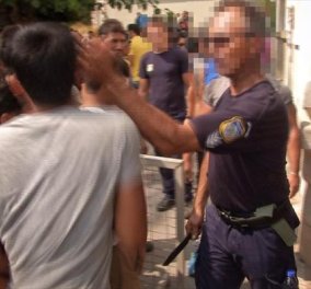 Βίντεο: Σε διαθεσιμότητα αστυνομικός που φαίνεται (φώτο) να χαστουκίζει μετανάστη στην Κω  
