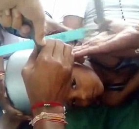 Ινδία: 7χρονο αγοράκι έπαιζε τον στρατιώτη & σφήνωσε μέσα σε χύτρα - ''Απεγκλωβίστηκε'' με σιδηροπρίονο