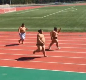 Smile βίντεο: 3 παλαιστές Σούμο τρέχουν σε αγώνα σπριντ & γίνονται viral - Ποιος τερμάτισε πρώτος;