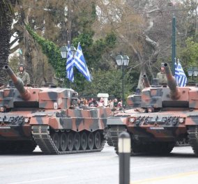 Ολοκληρώθηκε η μεγάλη στρατιωτική παρέλαση στη Θεσσαλονίκη: Μηχανοκίνητα τμήματα & εναέριοι ελιγμοί στο επίκεντρο των εορτασμών