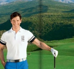 O Σάκης Ρουβάς ωραίος & σικ παρά ποτέ "πρέσβης" του Crete Golf Club - Δείτε τον δάσκαλο του γκολφ σε άψογο στυλ    