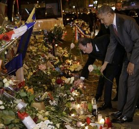 Ένα λουλούδι άφησε για τα θύματα στο Μπατακλάν ο Ομπάμα λίγο πριν τη Σύνοδο για το κλίμα 