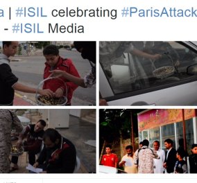 Εικόνες πρόκλησης! Οι τζιχαντιστές μοιράζουν γλυκά γιορτάζοντας το μακελειό στο Παρίσι 