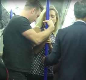 Νέο κοινωνικό πείραμα: Βίντεο - Ένας άνδρας παρενοχλεί αγρίως μια γυναίκα στο μετρό - Δείτε τι έγινε!