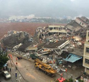 Χάος στην πόλη Σεντζέν της Κίνας - 22 κτίρια κατέρρευσαν εξαιτίας κατολίσθησης