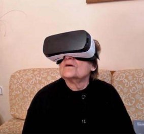 Η Ελληνίδα γιαγιά που τρέλανε το Internet όταν δοκίμασε τη μάσκα εικονικής πραγματικότητας του εγγονού