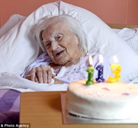 Η γηραιότερη γυναίκα της Βρετανίας έγινε 113 αλλά νιώθει 75: Ζήτησε δώρο μασέλα - Φωτό & βίντεο