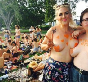 Free the nipple: Έκαναν γυμνόστηθες πικνίκ & γέμισαν τα πάρκα - Θύελλα αντιδράσεων με το σαχλό πάρτι 