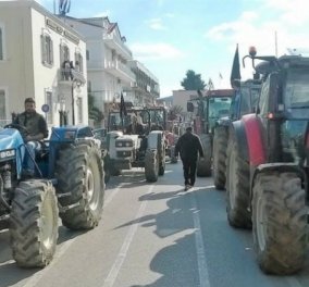 Αγρίεψαν οι αγρότες & στην Κεφαλονιά: Πενήντα τρακτέρ έστησαν μπλόκο στο κέντρο του Αργοστολίου