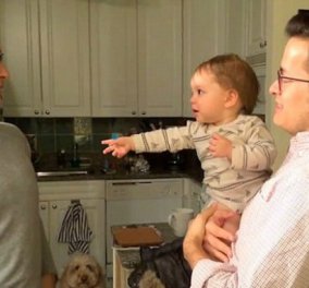 Βίντεο: Η ξεκαρδιστική στιγμή που μωράκι βλέπει τον δίδυμο αδελφό του πατέρα του και... τα χάνει!