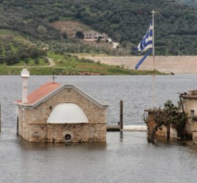 Θαύμα! Μια εκκλησία - «φάντασμα» αναδύθηκε από το νερό στην Κρήτη