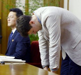 Σε κλάματα ξέσπασε ο Αμερικανός φοιτητής: Σε καταναγκαστική εργασία 15 ετών τον καταδίκασαν στη Β. Κορέα