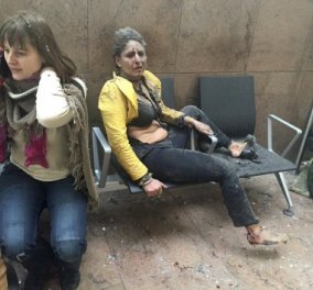 Σε τεχνητό κώμα η γυναίκα - σύμβολο των επιθέσεων στις Βρυξέλλες