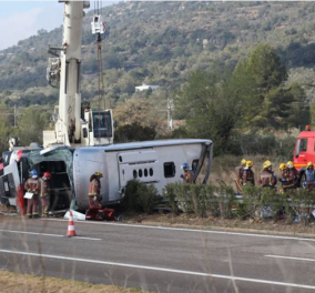 Τραγωδία στην Ισπανία με πούλμαν που μετέφερε φοιτητές - Τουλάχιστον 14 νεκροί 