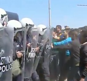 Ανεξέλεγκτη η κατάσταση με τους πρόσφυγες:  Πετροπόλεμος στην Ειδομένη, μαχαιρώματα στη Χίο 