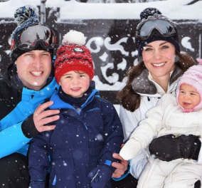 Για σκί στο βουνό η Κέιτ και ο Γουίλιαμ με τα παιδιά τους - Οι πρώτες οικογενειακές διακοπές  