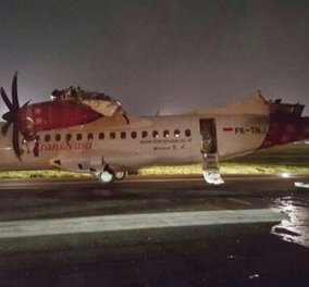 Πανικός στον διάδρομο προσγείωσης: Αεροσκάφη συγκρούστηκαν σε αεροδρόμιο της Ινδονησίας