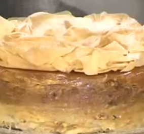 Λιγοθυμήστε! Ο Στέλιος Παρλιάρος φτιάχνει κανταΐφι - τούρτα & εσείς ακολουθείτε στο βίντεο τα χρυσά χέρια του 