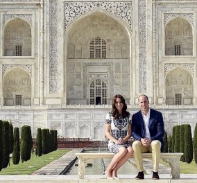 Ο Ουίλιαμ και η Κέιτ επισκέφθηκαν το Ταζ Μαχάλ - 24 χρόνια μετά, στο ίδιο παγκάκι με αυτό που είχε καθίσει η πριγκίπισσα Νταϊάνα!