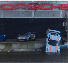 Βίντεο: Δείτε πως μια Porsche 300.000 € πέφτει στη λίμνη - Ολοκαίνουργια & κούκλα‏