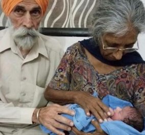 Mια Ινδή γέννησε το πρώτο της παιδί στα 70 & ο σύζυγος 78 - Ήταν 46 χρόνια παντρεμένοι χωρίς παιδιά 