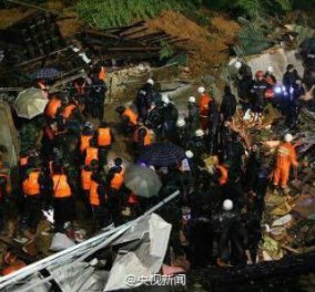 Αγωνία στην Κίνα: Δεκάδες άτομα θαμμένα κάτω από την λάσπη - Μάχη με τον χρόνο δίνουν οι διασώστες