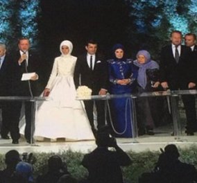 Ο φαντασμαγορικός γάμος της μικρότερης κόρης του "Σουλτάνου" Ερντογάν (φωτό) -  Μάρτυρας ο Νταβούτογλου!